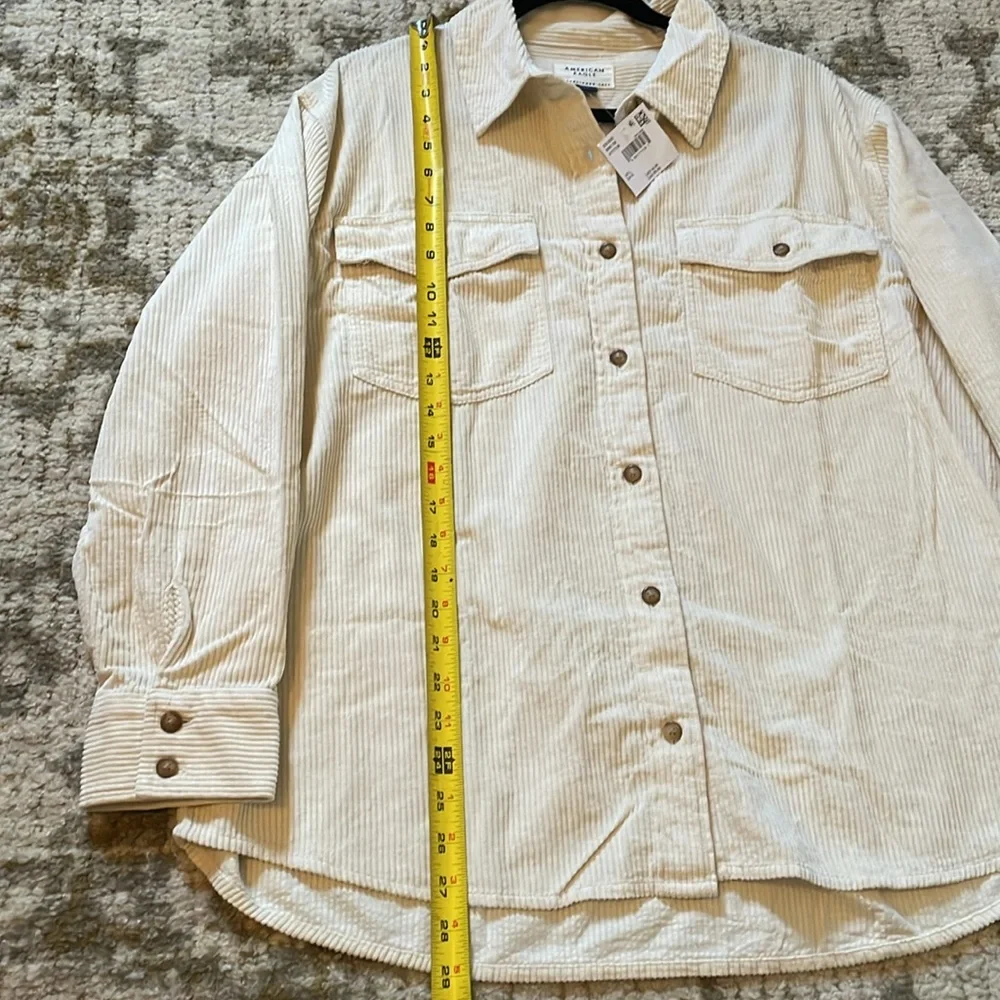American Eagle Outfitters Oversized Cream Corduroy Shacket in Large NWT - Picture 12 of 15